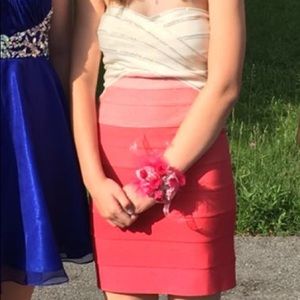 Strapless homecoming dress